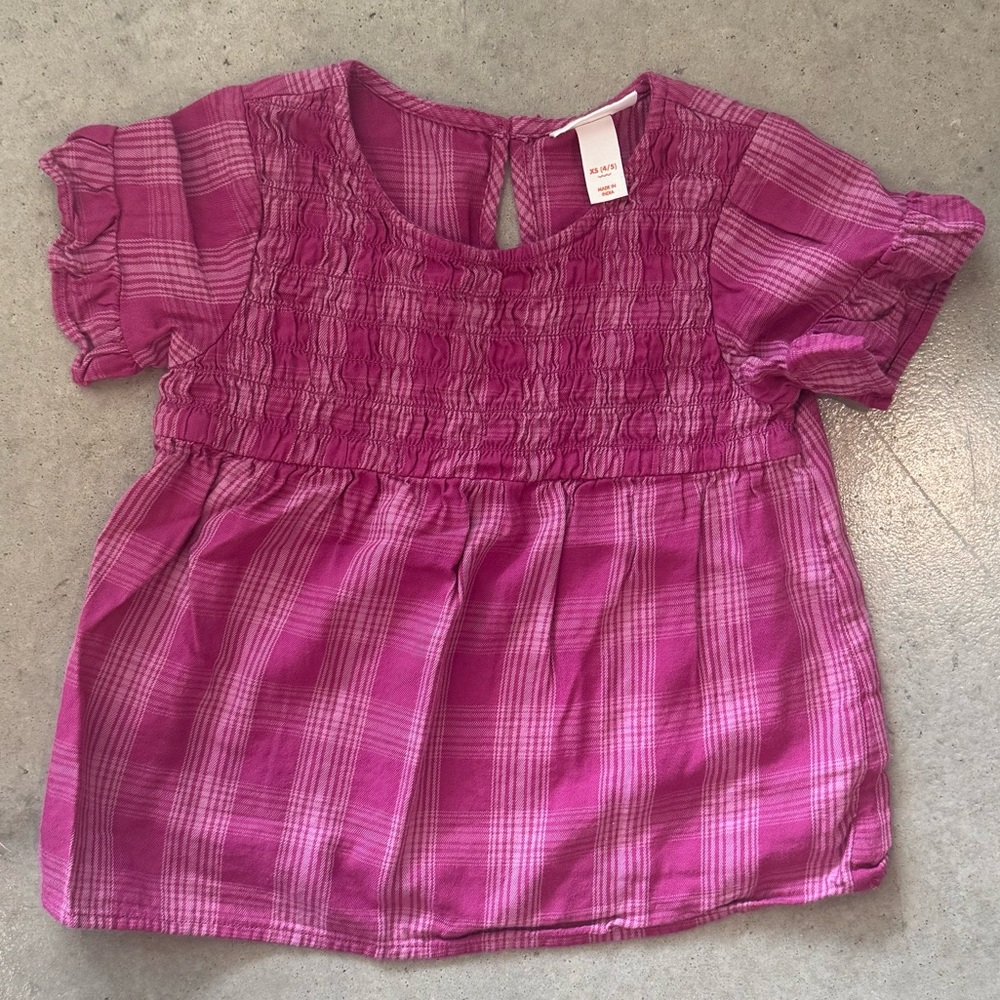 Cat & Jack Pink Blouse with Ruffled Details